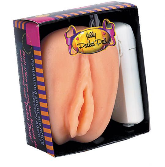 Вагина с вибратором Jelly Pocket Pal Vagina Multispeed цвет телесный