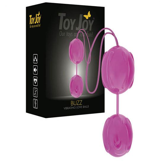 Вагинальные шарики Buzz Vibrating Love Balls Pink цвет розовый