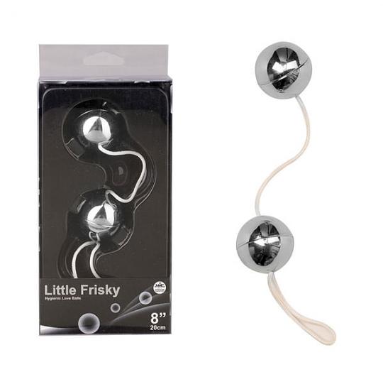 Вагинальные шарики Little Friskey Love Balls Silver цвет белый