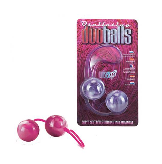 Вагинальные шарики Marbilized Duo Balls Pink цвет фиолетовый