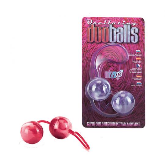 Вагинальные шарики Marbilized Duo Balls Red цвет розовый