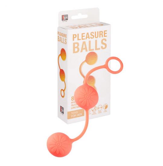 Вагинальные шарики Pleasure Balls Orange цвет розовый