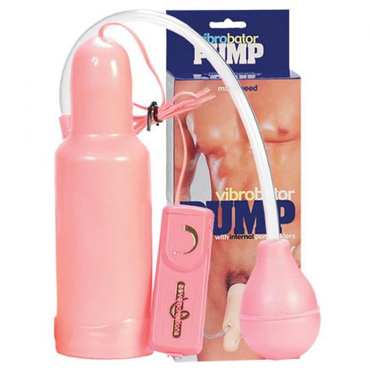 Вакуумный массажер для мужчин Vibrobator Pump цвет розовый