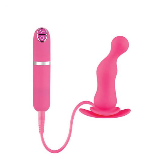 Вибратор для анальной стимуляции Dash butt plug with mini controller pink цвет розовый