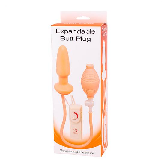 Вибратор для анальной стимуляции Expandable Butt Plug Vibrating цвет телесный