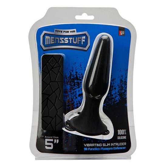 Вибратор для анальной стимуляции Menzstuff 5inch Slim Intruder Butt Plug цвет черный