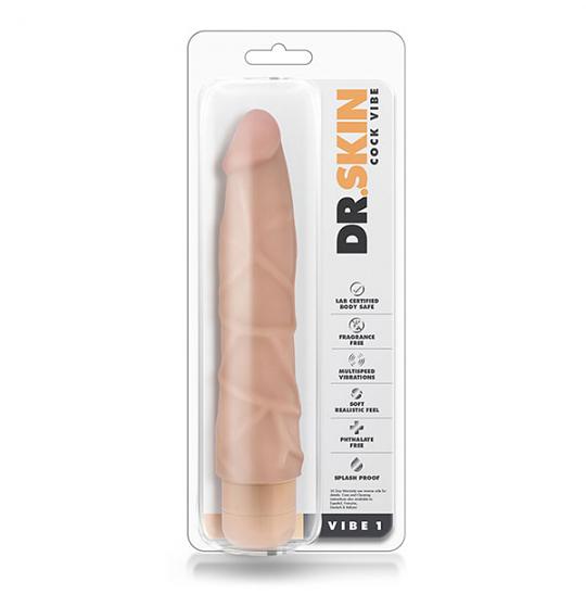 Вибратор Dr Skin Cock Vibe 1 цвет телесный