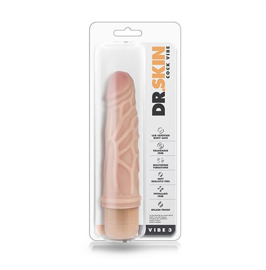 Вибратор Dr Skin Cock Vibe 3 цвет телесный