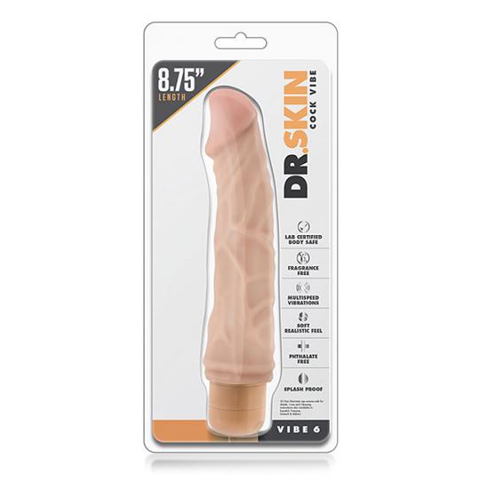 Вибратор Dr Skin Cock Vibe 6 цвет телесный