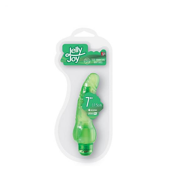 Вибратор Jelly Joy Green 17 см цвет зеленый