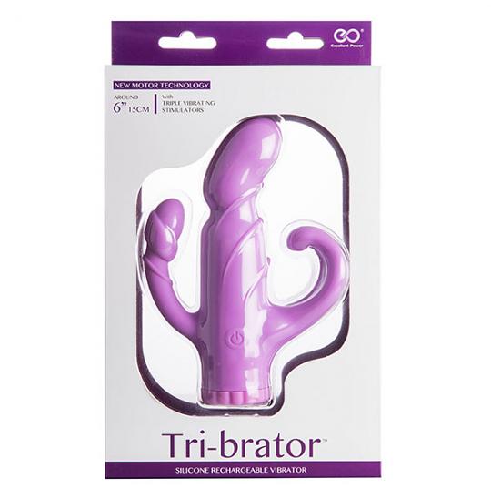 Вибратор клиторальный стимулятор Tri-brator цвет фиолетовый