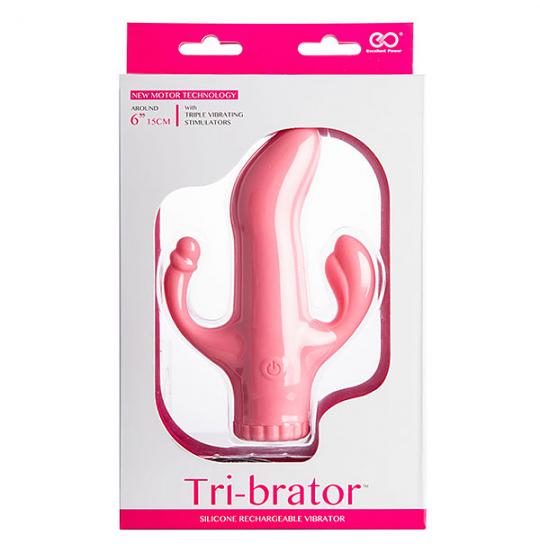 Вибратор клиторальный стимулятор Tri-brator pink цвет розовый