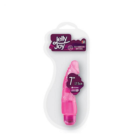 Вибромассажер-фаллоимитатор Jelly Joy Pink 17 см цвет розовый