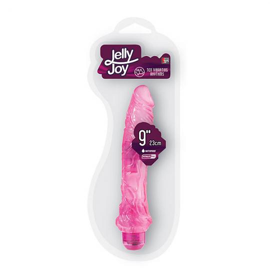 Вибромассажер-фаллоимитатор Jelly Joy Pink 23 см цвет розовый