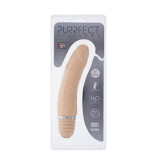 Вибромассажер-фаллоимитатор Purrfect Vibrator 6 inch цвет телесный