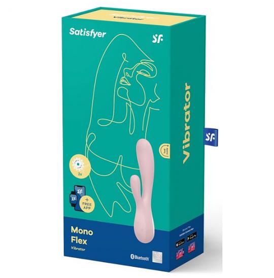 Вибромассажер-фаллоимитатор с клиторальной стимуляцией Satisfyer Mono Flex цвет белый