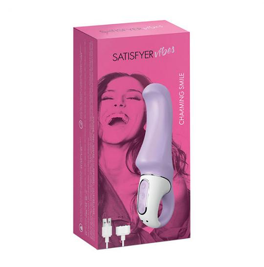 Вибромассажер-фаллоимитатор Satisfyer Vibes Charming Smile цвет фиолетовый