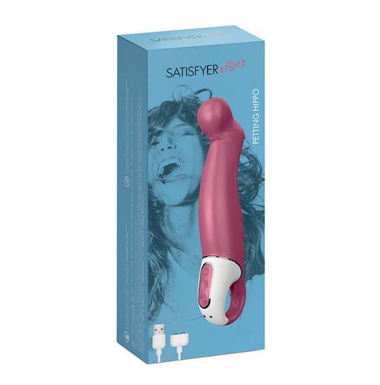 Вибромассажер-фаллоимитатор Satisfyer Vibes Petting Hippo цвет розовый