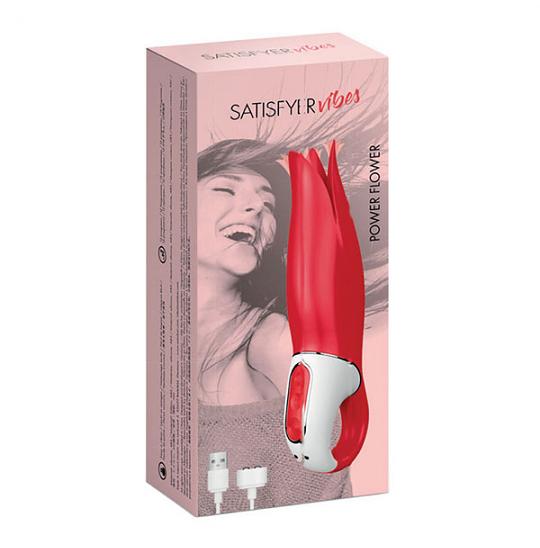 Вибромассажер-фаллоимитатор Satisfyer Vibes Power Flower цвет красный