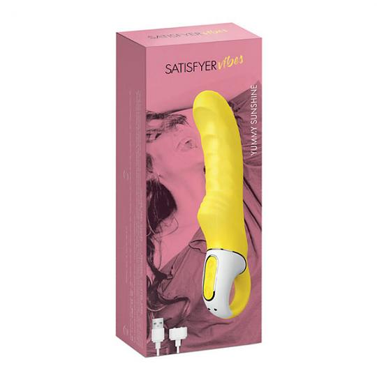 Вибромассажер-фаллоимитатор Satisfyer Vibes Yummy Sunshine цвет желтый