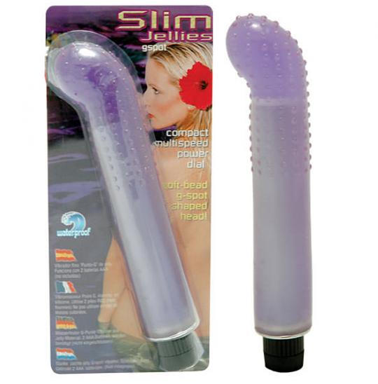 Вибромассажер-фаллоимитатор Slim Jellies G-Spot цвет фиолетовый