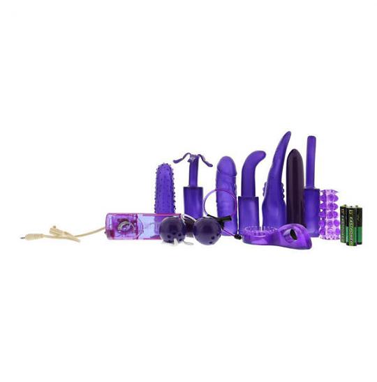 Вибромассажер-фаллоимитатор в наборе Sex Toy Kit Lavender цвет фиолетовый