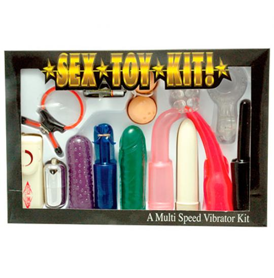 Вибромассажер-фаллоимитатор в наборе Sex Toy Kit Multi Colors