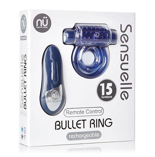 Вибромассажер-насадка для клиторальной стимуляции Remote Bullet Cockring Blue цвет синий