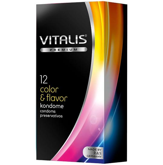 VITALIS Германия Презервативы VITALIS PREMIUM №12 color & flavor - цветные/ароматизирован