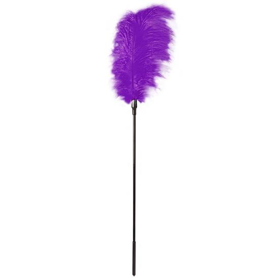 Стимулятор-метелка для легкого массажа с рукояткой из пластмассы без вибратора цвет фиолетовый
