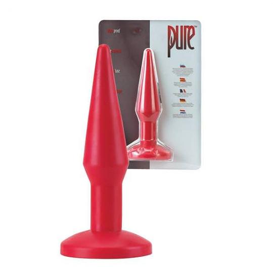 Массажер анальный Pure modern butt plug - small red цвет красный